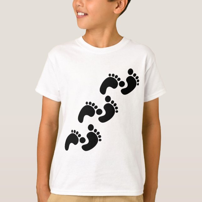 Camiseta huellas lindas del bebé (Anverso)