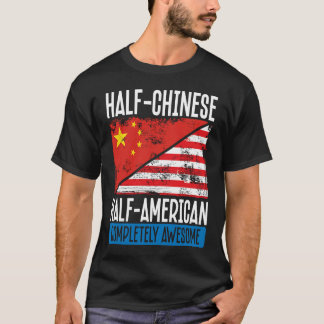 Camiseta Huellas traseras mitad chinas mitad americanas com
