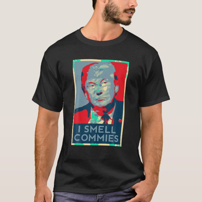 Camiseta Huelo a las comisiones de Trump 2024. Las divertid (Anverso)
