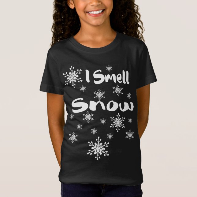 Camiseta Huelo Nieve lindo copos de nieve Divertidos Navida (Anverso)