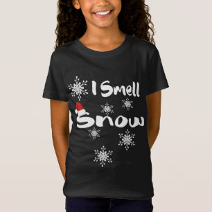 Camiseta Huelo Nieve Santa hat lindo copos de nieve Gracios