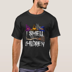 Camiseta Huelo niños divertidos bruja fiesta de Halloween C
