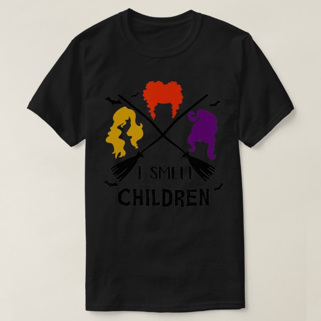 Camiseta Huelo niños divertidos brujas fiesta de Halloween  (Diseño del anverso)