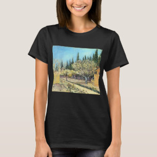 Camiseta Huerto en flor de Van Gogh bordeado de cipreses