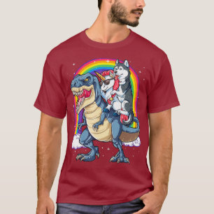 Camiseta Huerto siberiano Unicorn Dinosaur T rex Funny
