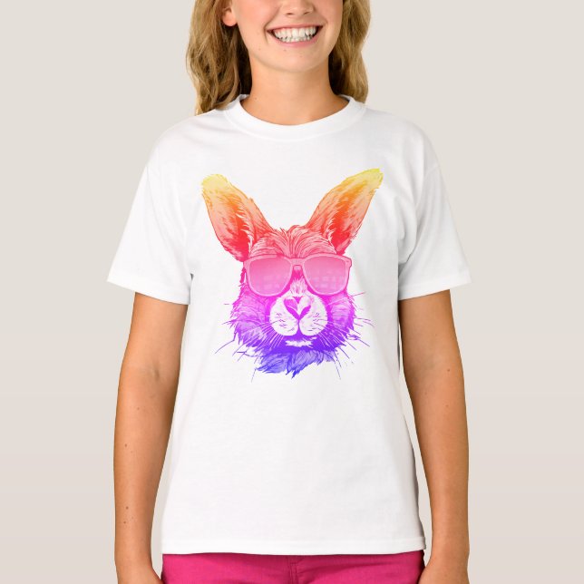 Camiseta Hues de hoppiness: 'Conejo colorido' (Anverso)
