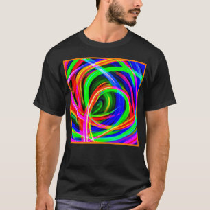 Camiseta Hues de resumen dinámico de neón