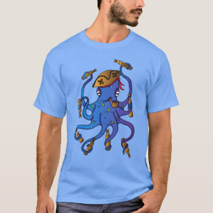Camiseta Hueso de consumo de pulpo pirata nacionalista