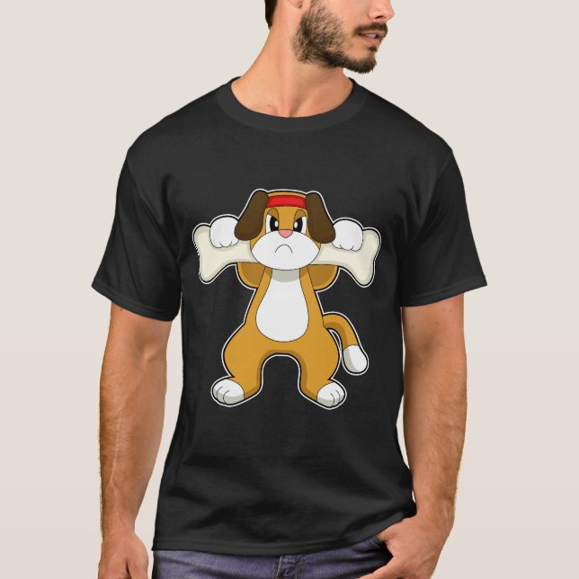 Camiseta Hueso de los perros para la construcción de cuerpo (Anverso)