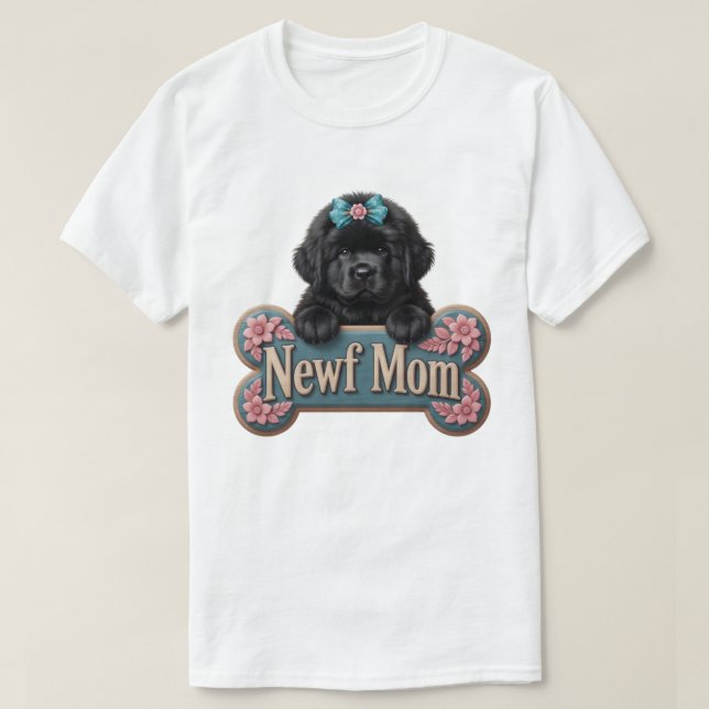 Camiseta Hueso de Mamá Newf (Diseño del anverso)