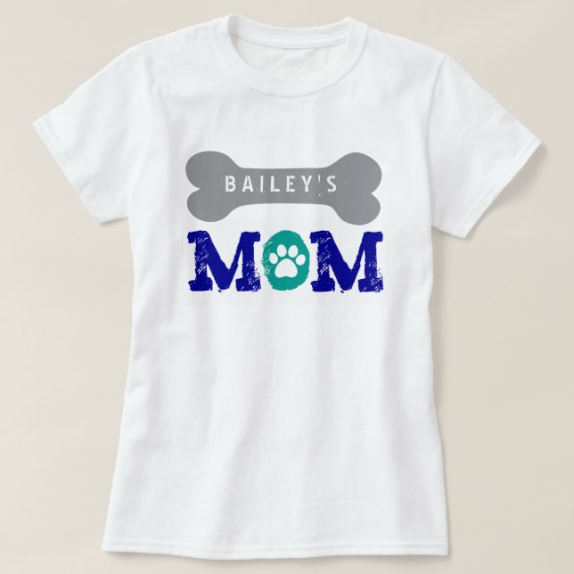 Camiseta HUESO de PERRO GRANDE del dueño orgulloso del (Diseño del anverso)