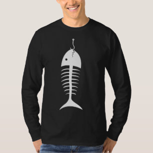 Camiseta Hueso De Pescado En El Garganta