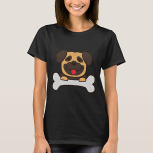 Camiseta Hueso de pug mate clavija clásica 118