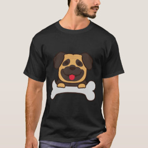 Camiseta Hueso de pug mate clavija clásica 118