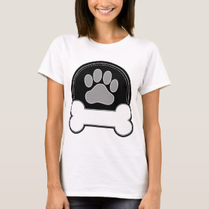Camiseta Hueso y pata de perro