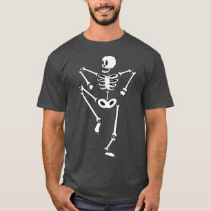Camiseta Huesos bailando bailando esqueleto Personalizado d