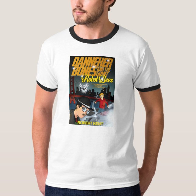 Camiseta Huesos de Banneker y las abejas gigantes del robot (Anverso)