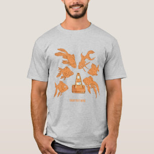 Camiseta Huesos de carretera y pez dorado naranja