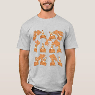 Camiseta Huesos de carretera y pez dorado naranja