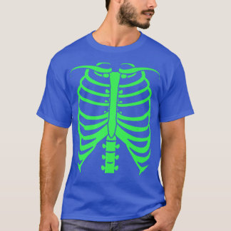 Camiseta Huesos de esqueleto verde de Halloween