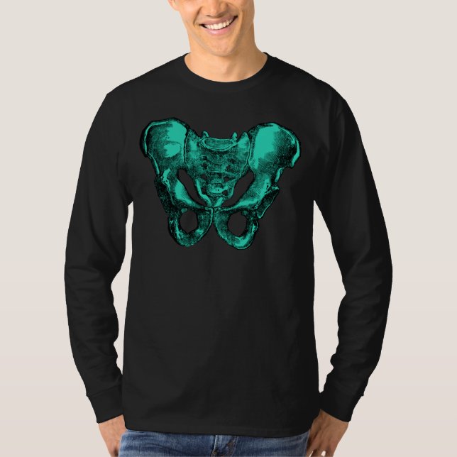 Camiseta Huesos humanos de la pelvis de la anatomía (Anverso)