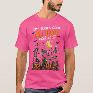 Camiseta Huesos Secos Cobran Vida Ezequiel 37 Esqueleto Div