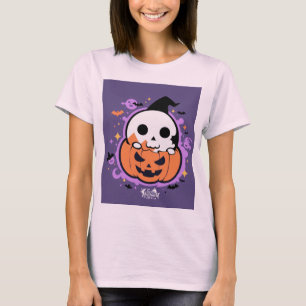 Camiseta Huesos y calabazas de Halloween.