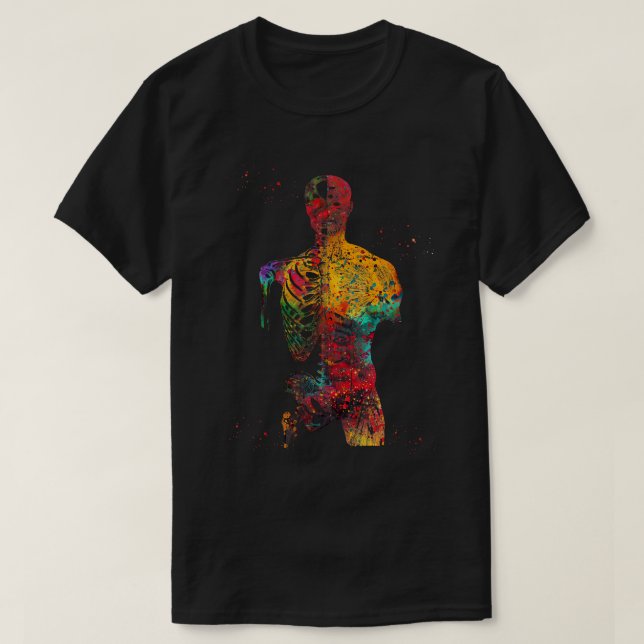 Camiseta Huesos y músculos del Torso (Diseño del anverso)