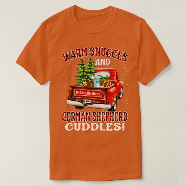 Camiseta Huevas Cálidas Y Pastores Alemanes Cuadros Feo Chr (Diseño del anverso)