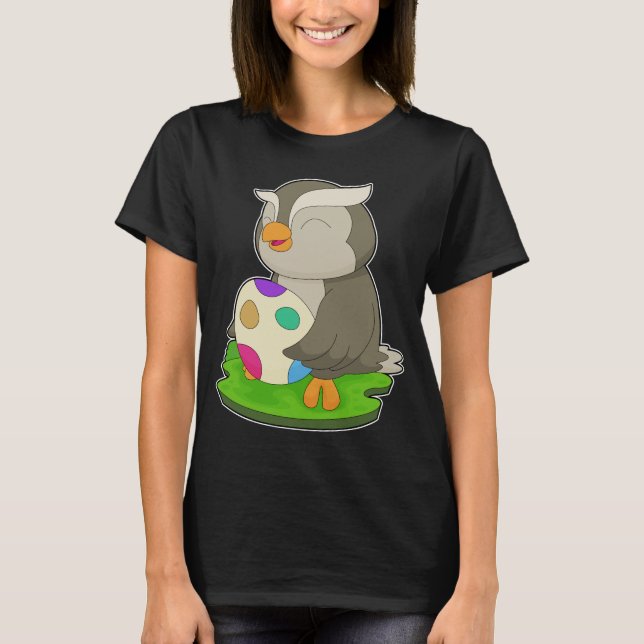 Camiseta Huevo búho de Pascua (Anverso)