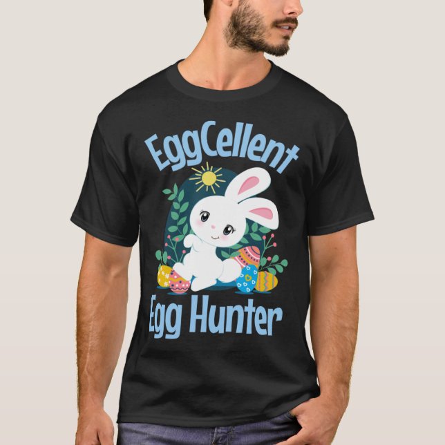 Camiseta Huevo Cellent Hugo Hunter Cute Easter Bunny Eggs C (Anverso)