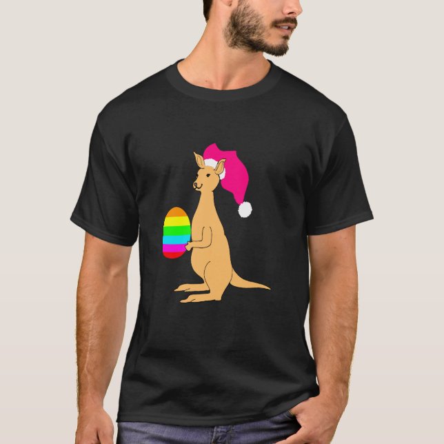 Camiseta Huevo de arcoiris de Australia cute canguro austra (Anverso)