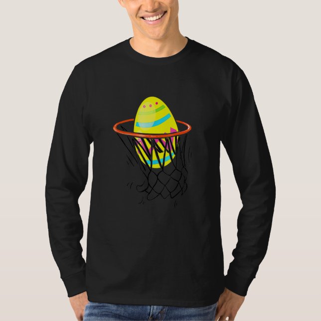 Camiseta Huevo de Básquetbol de Pascua Caza de Adolescentes (Anverso)