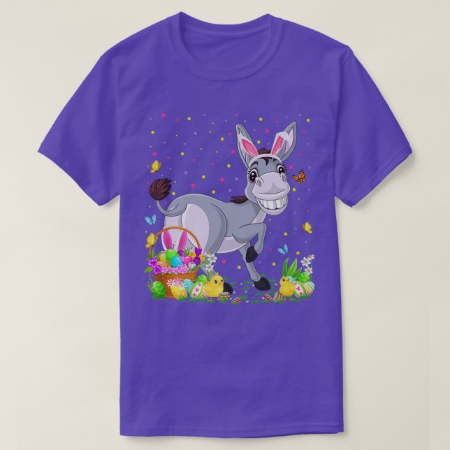 Camiseta Huevo de conejo de burro de Pascua (Diseño del anverso)