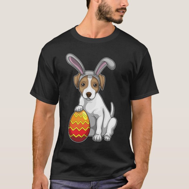 Camiseta Huevo de conejo de perro en Pascua (Anverso)