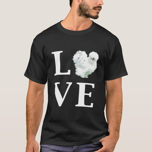 Camiseta Huevo de gallina bantam de traspatio Silkie (Anverso)