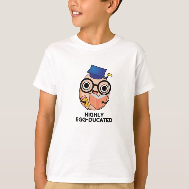 Camiseta Huevo de Huevos con educación muy divertida (Anverso)