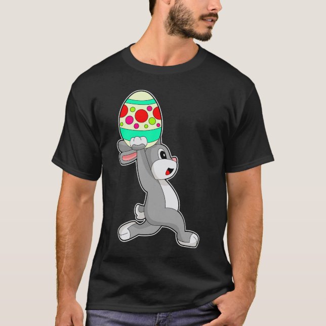 Camiseta Huevo de huevos de pascua de la Pascua de Rabbit (Anverso)