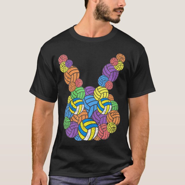 Camiseta Huevo de la bola de voleibol de pascua (Anverso)