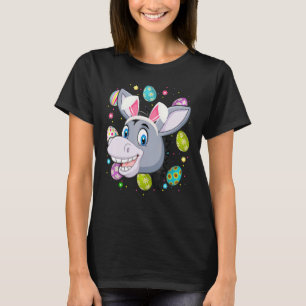 Camiseta Huevo de Pascua Bunny Ear Donkey Face Domingo de P