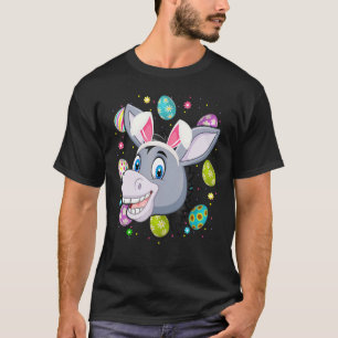 Camiseta Huevo de Pascua Bunny Ear Donkey Face Domingo de P