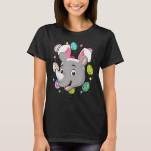 Camiseta Huevo de Pascua Bunny Ear Rhino Face Domingo de Pa
