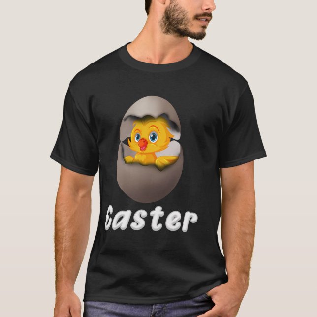 Camiseta Huevo de Pascua con pollo (Anverso)