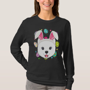 Camiseta Huevo de Pascua Conejo Oreja Perro Samoyed Face Se