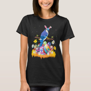 Camiseta Huevo de Pascua Cute Azul Jay Bird Easter Sunday