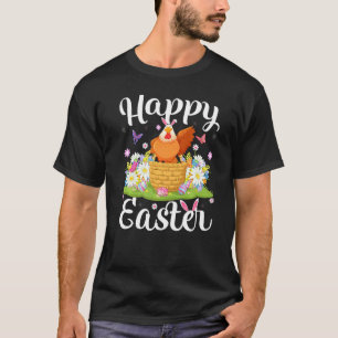 Camiseta Huevo de Pascua de Floral de Gallina Ave Caza de G