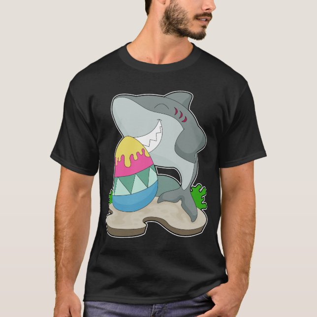 Camiseta Huevo de Pascua de Pascua de Tiburón (Anverso)
