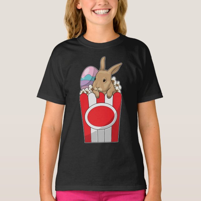 Camiseta Huevo de pascua de pascua para conejito Popcorn (Anverso)