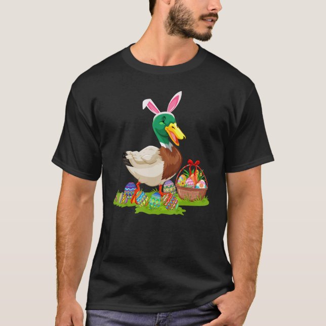 Camiseta Huevo de Pascua de Pato Caza de Pato Conejo Ave Pa (Anverso)