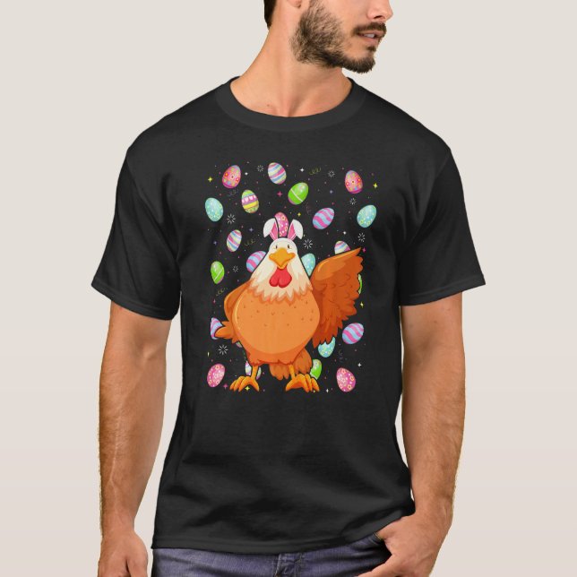Camiseta Huevo de Pascua de pollo Gracioso Huevo de Pascua  (Anverso)